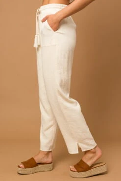 Benny High Waisted Pants - Cream -Giordano Style petal and pup usa bottoms benny high waisted pants cream 33062072418481