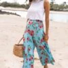 Cassatt Wide Leg Pants - Blue Floral 2 Cassatt Wide Leg Pants - Blue Floral -Giordano Style petal and pup usa bottoms cassatt wide leg pants blue floral 32269602062513