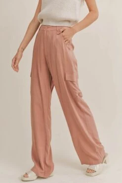 Erica Wide Leg Pant - Clay