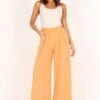 Felix Wide Leg Pants - Orange -Giordano Style petal and pup usa bottoms felix wide leg pants orange 33526117400753