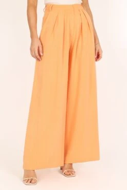 Felix Wide Leg Pants - Orange 14 Felix Wide Leg Pants - Orange -Giordano Style petal and pup usa bottoms felix wide leg pants orange 33526117499057