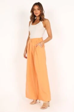 Felix Wide Leg Pants - Orange 15 Felix Wide Leg Pants - Orange -Giordano Style petal and pup usa bottoms felix wide leg pants orange 33526117531825