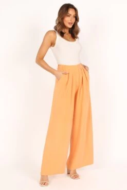 Felix Wide Leg Pants - Orange 17 Felix Wide Leg Pants - Orange -Giordano Style petal and pup usa bottoms felix wide leg pants orange 33526117597361