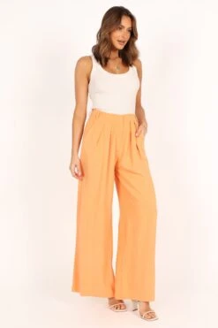Felix Wide Leg Pants - Orange 18 Felix Wide Leg Pants - Orange -Giordano Style petal and pup usa bottoms felix wide leg pants orange 33526117630129