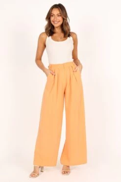 Felix Wide Leg Pants - Orange 19 Felix Wide Leg Pants - Orange -Giordano Style petal and pup usa bottoms felix wide leg pants orange 33526117662897