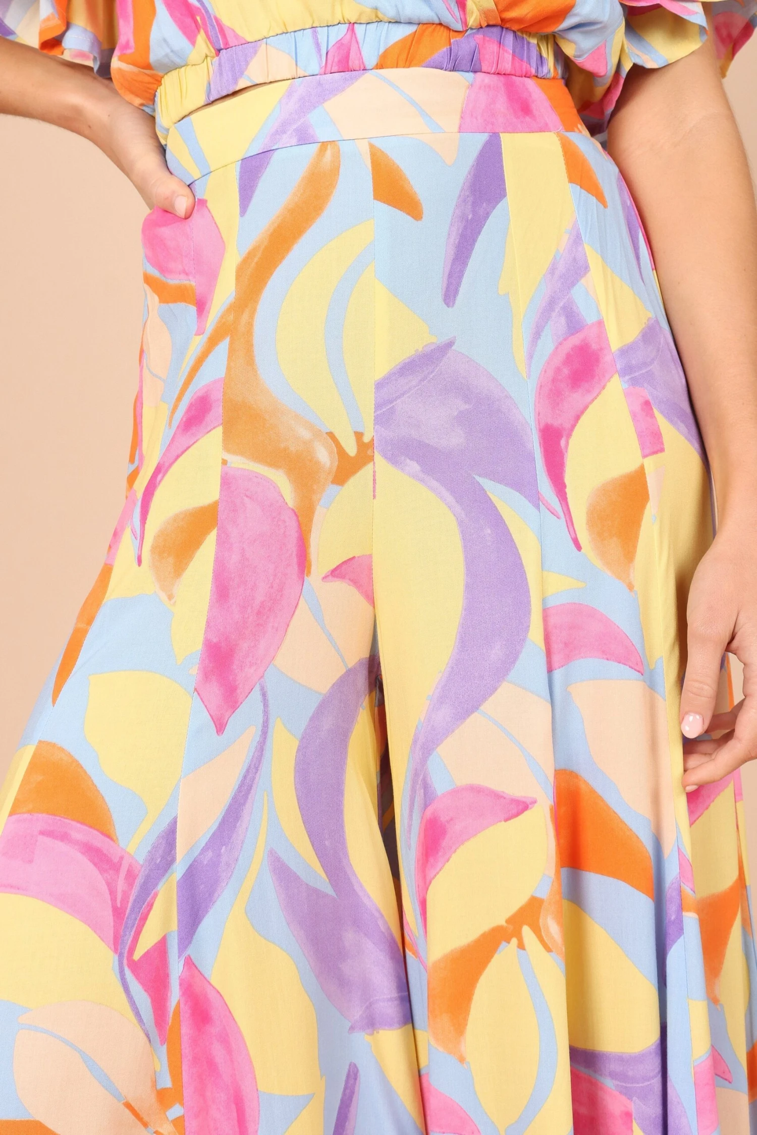 Luis Wide Leg Pants - Blue Multi 8 Luis Wide Leg Pants - Blue Multi - Image 6