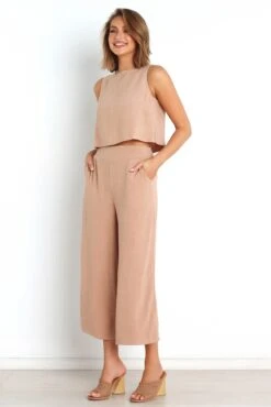 Nicola Pants - Brown -Giordano Style petal and pup usa bottoms nicola pants brown 31577616974001