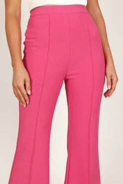 Rutherford Flared Ponte Pant - Fuchsia -Giordano Style petal and pup usa bottoms rutherford flared ponte pant fuchsia 33351118291121