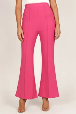 Rutherford Flared Ponte Pant - Fuchsia -Giordano Style petal and pup usa bottoms rutherford flared ponte pant fuchsia 33351118323889