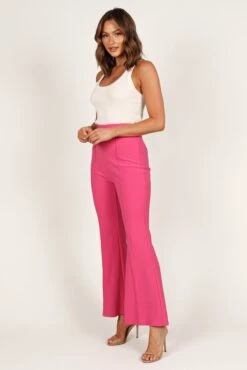 Rutherford Flared Ponte Pant - Fuchsia -Giordano Style petal and pup usa bottoms rutherford flared ponte pant fuchsia 33351118389425
