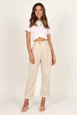 Talaren Pant - Cream -Giordano Style petal and pup usa bottoms talaren pant cream 33207378346161