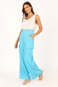 Trinny Pant - Ocean Blue -Giordano Style petal and pup usa bottoms trinny pant ocean blue 33612417040561