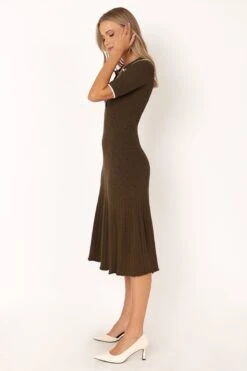 Diana Midi Dress - Olive -Giordano Style petal and pup usa dresses diana midi dress olive 34007555735729