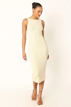 Nita Midi Dress - Beige -Giordano Style petal and pup usa dresses nita midi dress beige 33968165847217
