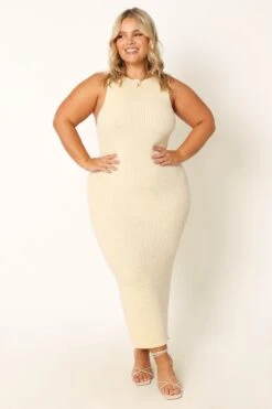 Nita Midi Dress - Beige -Giordano Style petal and pup usa dresses nita midi dress beige 33968166011057