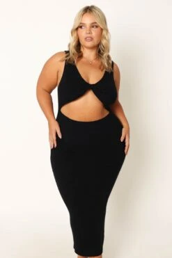 Nita Midi Dress - Black -Giordano Style petal and pup usa dresses nita midi dress black 33968178135217