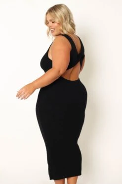 Nita Midi Dress - Black -Giordano Style petal and pup usa dresses nita midi dress black 33968178528433