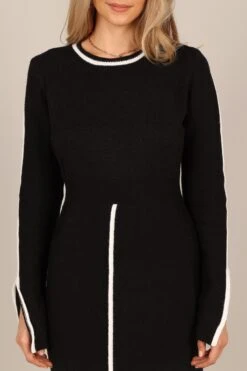 Vinnie Long Sleeve Midi Dress - Black -Giordano Style petal and pup usa dresses vinnie long sleeve midi dress black 33077778907313