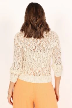 Abby Lightweight Knit Sweater - Cream -Giordano Style petal and pup usa knitwear abby lightweight knit sweater cream 33960014741681