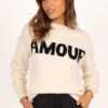 Amour Knit Sweater - Cream -Giordano Style petal and pup usa knitwear amour knit sweater cream 34007522541745