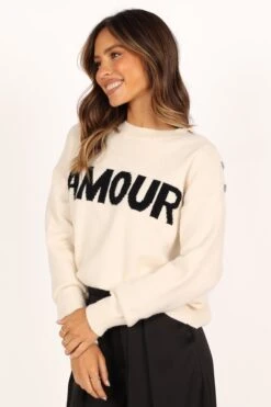 Amour Knit Sweater - Cream -Giordano Style petal and pup usa knitwear amour knit sweater cream 34007522672817