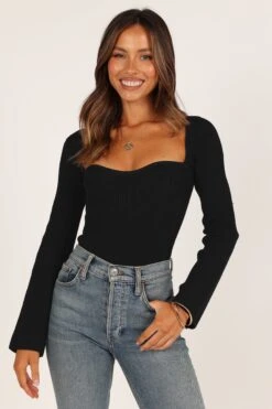 Aquerelle Knit Sweater - Black -Giordano Style petal and pup usa knitwear aquerelle knit sweater black 33276565389489