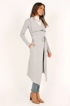 Audrina Cardigan - Grey -Giordano Style petal and pup usa knitwear audrina cardigan grey 33378358460593