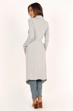 Audrina Cardigan - Grey -Giordano Style petal and pup usa knitwear audrina cardigan grey 33378358526129