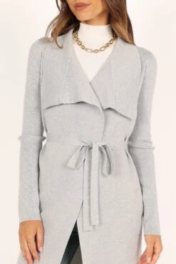 Audrina Cardigan - Grey -Giordano Style petal and pup usa knitwear audrina cardigan grey 33378358657201
