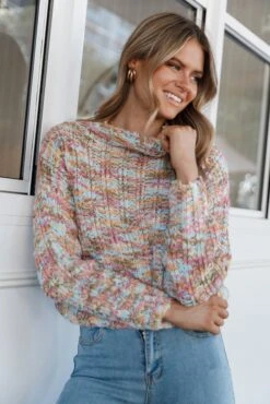 Brooke Multi Knit Sweater - Green