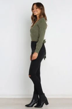 Brother Knit Sweater - Emerald -Giordano Style petal and pup usa knitwear brother knit emerald 30711067574449