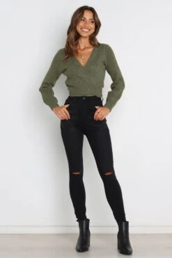 Brother Knit Sweater - Emerald -Giordano Style petal and pup usa knitwear brother knit emerald 30711067836593