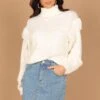 Christie Fringe Knit Sweater - Cream -Giordano Style petal and pup usa knitwear christie fringe knit sweater cream 32712813314225
