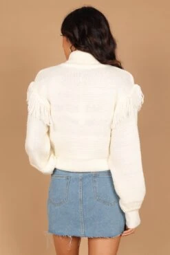 Christie Fringe Knit Sweater - Cream -Giordano Style petal and pup usa knitwear christie fringe knit sweater cream 32712813445297
