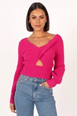 Colette Knit Sweater - Magenta