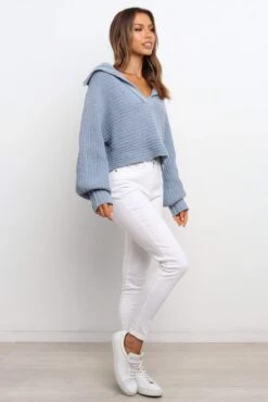 Declan Knit Sweater - Blue -Giordano Style petal and pup usa knitwear declan knit blue 28688765583537