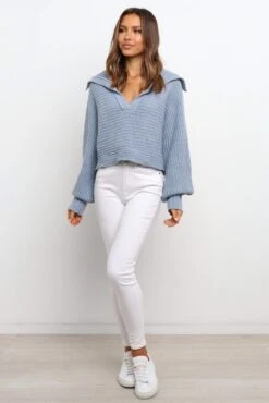 Declan Knit Sweater - Blue -Giordano Style petal and pup usa knitwear declan knit blue 28688765616305