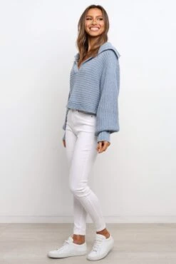 Declan Knit Sweater - Blue -Giordano Style petal and pup usa knitwear declan knit blue 28688765649073