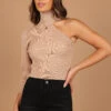 Drew One Shoulder Knit Sweater - Tan -Giordano Style petal and pup usa knitwear drew one shoulder knit sweater tan 32652955058353