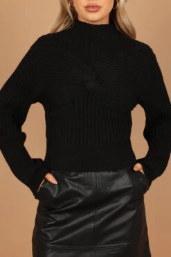 Harper Twist Front Knit Sweater - Black 11 Harper Twist Front Knit Sweater - Black -Giordano Style petal and pup usa knitwear harper twist front knit sweater black 32535384096945