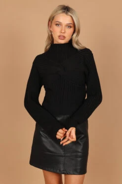 Harper Twist Front Knit Sweater - Black 12 Harper Twist Front Knit Sweater - Black -Giordano Style petal and pup usa knitwear harper twist front knit sweater black 32535384260785