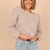 Juliann Knit Sweater - Mocha -Giordano Style petal and pup usa knitwear juliann knit sweater mocha 32762975420593