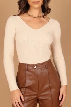 Layah Knit Sweater - Beige -Giordano Style petal and pup usa knitwear layah knit sweater beige 32532444741809