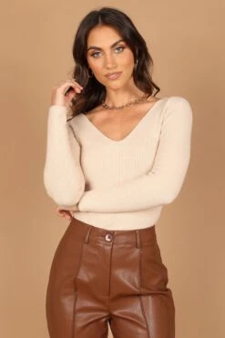 Layah Knit Sweater - Beige -Giordano Style petal and pup usa knitwear layah knit sweater beige 32532444938417