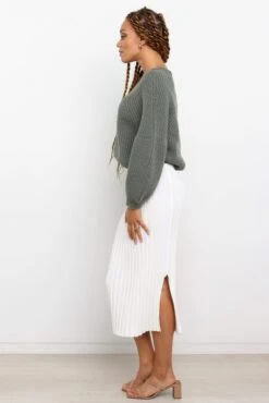 London Knit Sweater - Emerald -Giordano Style petal and pup usa knitwear london knit emerald 28744393687217