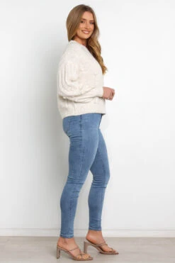 Pipsa Knit Sweater - White -Giordano Style petal and pup usa knitwear pipsa knit white us transfer don t put online 30015693095089