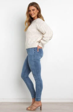 Pipsa Knit Sweater - White -Giordano Style petal and pup usa knitwear pipsa knit white us transfer don t put online 30015929876657