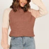 Sophia Colorblock Mockneck Knit Sweater - Multi