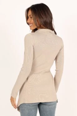 Zimmer Cardigan - Beige -Giordano Style petal and pup usa knitwear zimmer cardigan beige 33378645606577