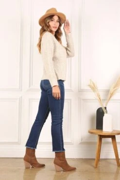 Shannon Oversize Cable Knit Sweater - Beige -Giordano Style petal and pup usa oversize cable sweater 32656975134897